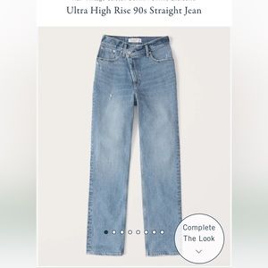Abercrombie & Fitch The ‘90s Straight Jean Ultra High Waist, size 28 long